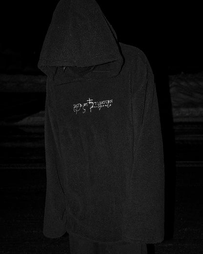 “the seal of saturn” plush hoodie